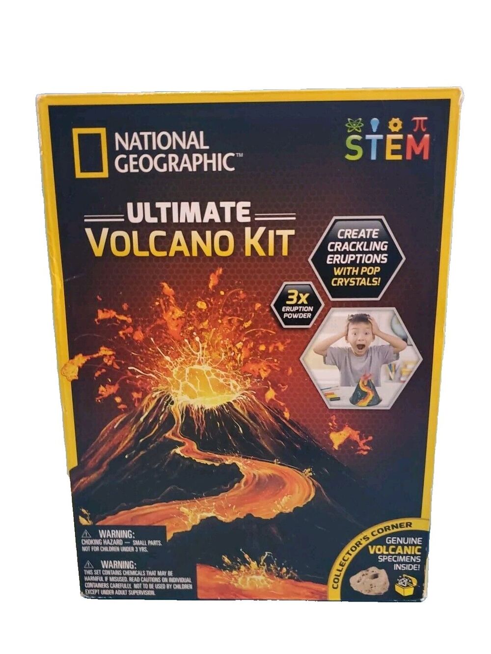 Ultimate Volcano Kit by National Geographic Age 8+ STEM w/ Volcanic Specimen